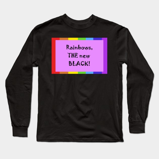 rainbow apparel Long Sleeve T-Shirt by Bookshelfsells 